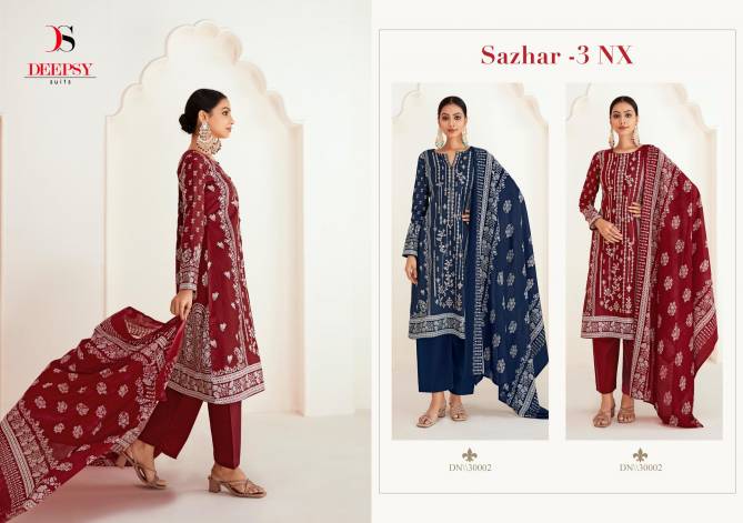 Sazhar 3 Nx By Deepsy Printed Cotton Pakistani Suits Wholesale Price In Surat

